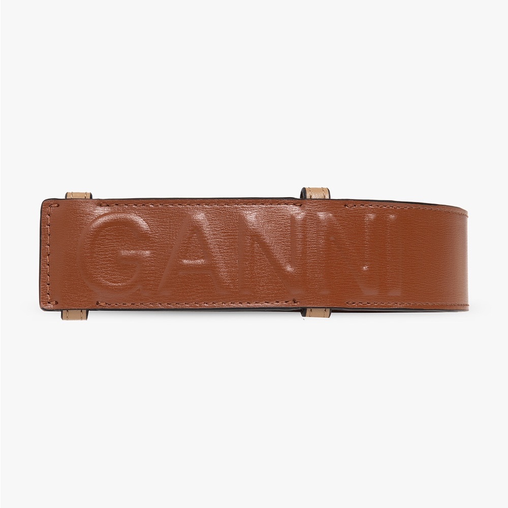 Ganni Brown Leather Belt